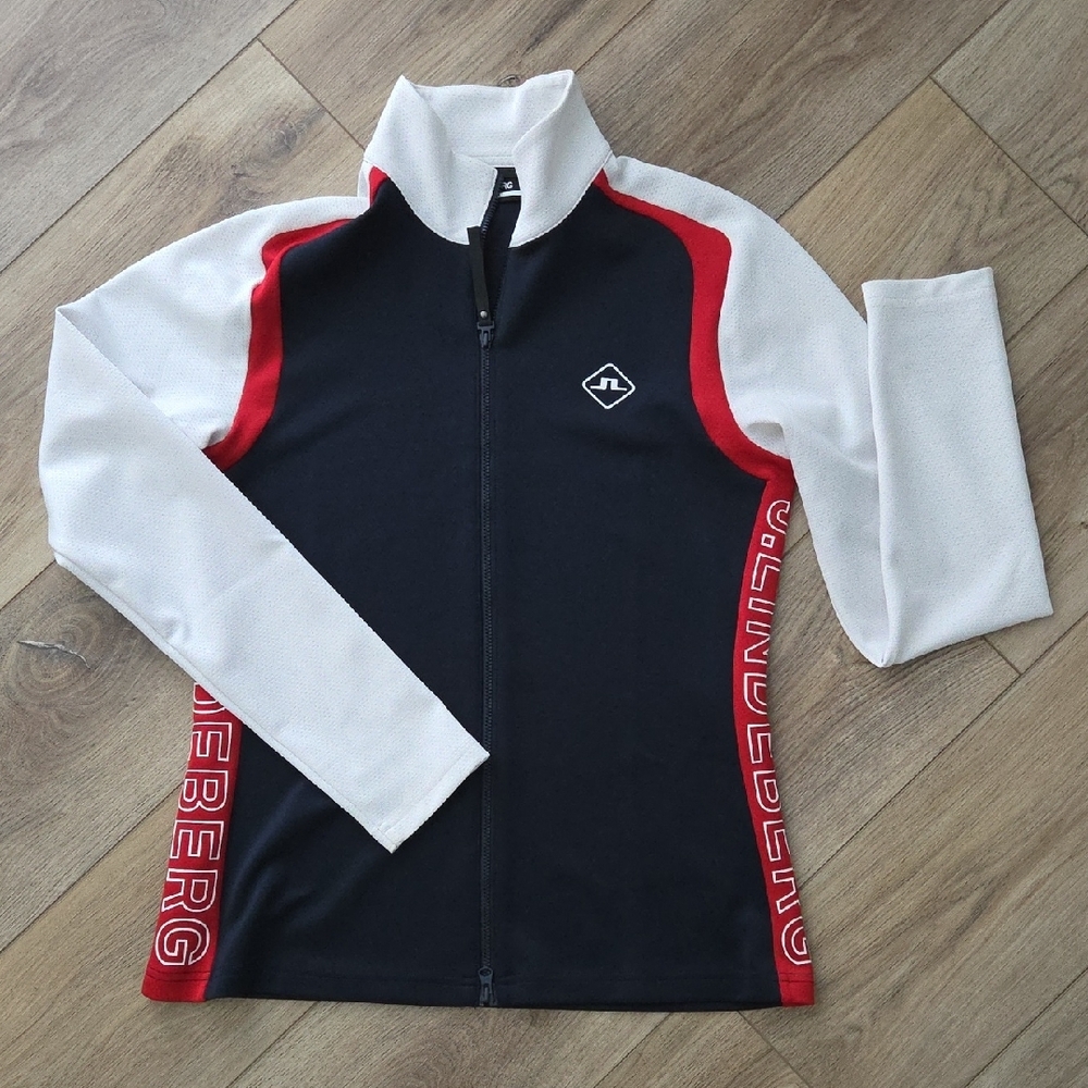 J. Lindeberg Zip-Up Jacket with Red Accents